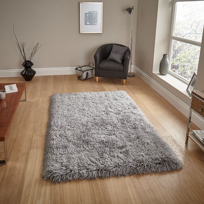 Think Rugs Light Grey Polar Rug 120x170cm