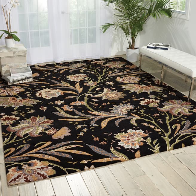 Nourison Black/Multi Coloured Gatsby GAT01 152x229cm Rug