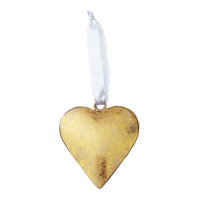 Solo Artisan Gold Heart Set of 6 Small Hanging Ornaments