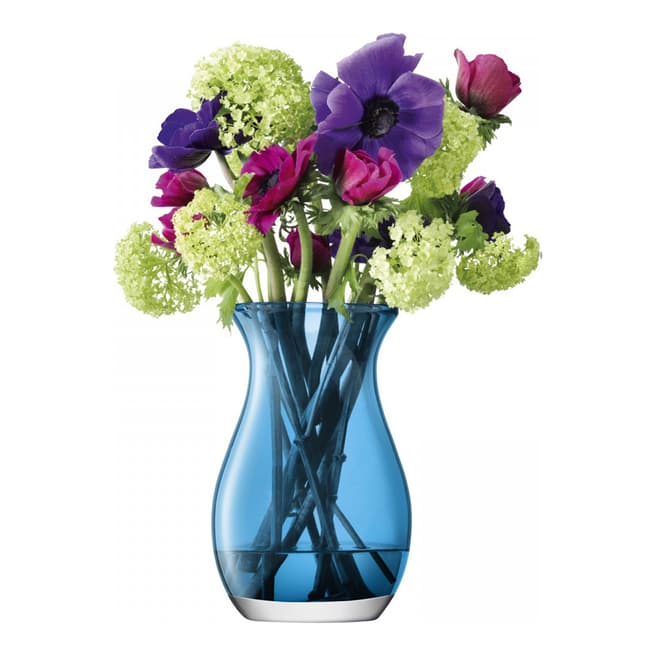 LSA Turquoise Flower Colour Posy Vase, 20cm