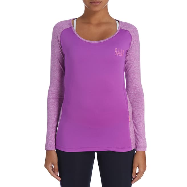 Elle Sport Purple Long Sleeve Running Top