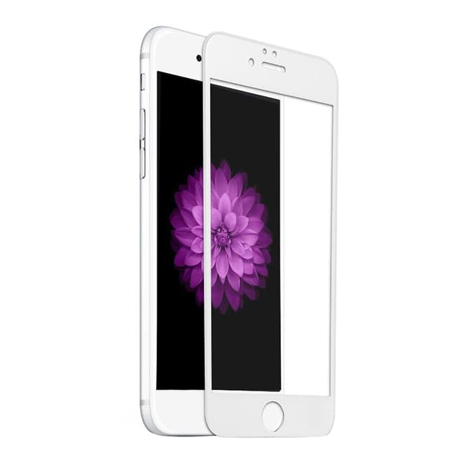 Confetti Premium Tempered 4D 'Full Coverage' Glass Screen - White - iPhone 6