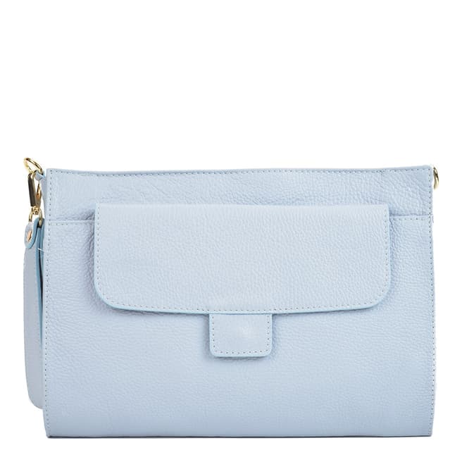 Sofia Cardoni Light Blue Leather Clutch