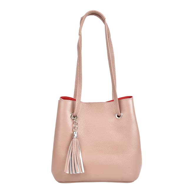 Mangotti Bags Light Pink Leather Shoulder Bag