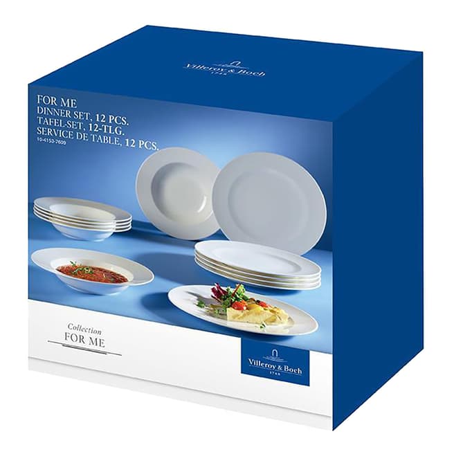 Villeroy & Boch 12 Piece White For Me Dinner Set