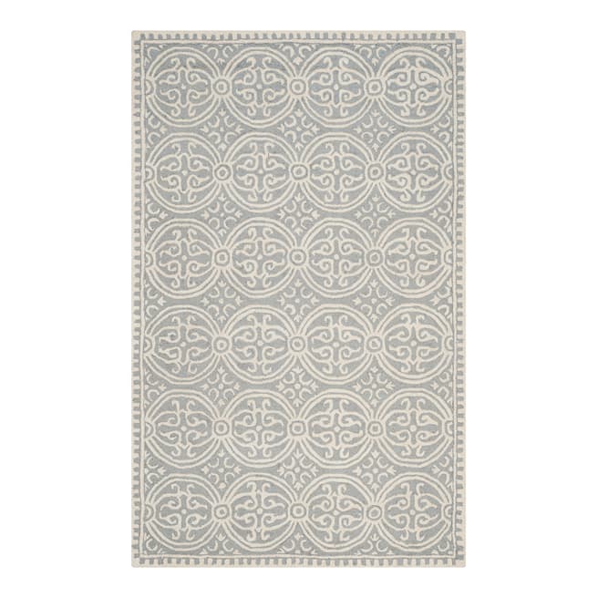 Safavieh Silver/Ivory Marina Textured Area Rug 152x243cm