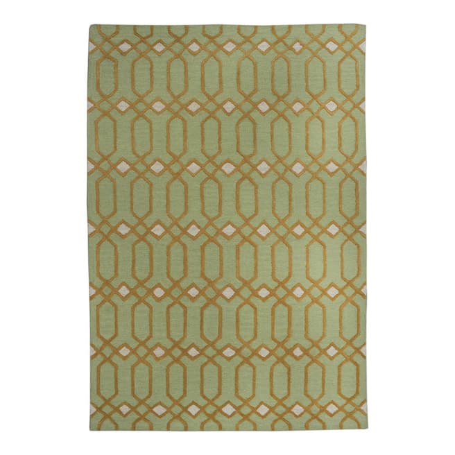 Limited Edition Mint Green Limited Edition Patterned Rug, 244x152cm