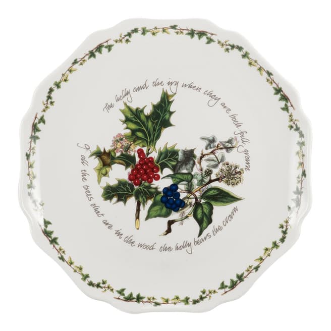 Portmeirion The Holly The Ivy Scalloped Platter, 28cm