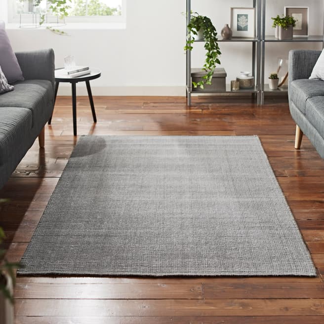 Native Home & Lifestyle Light Grey Handwoven Jute Rug 150x190cm