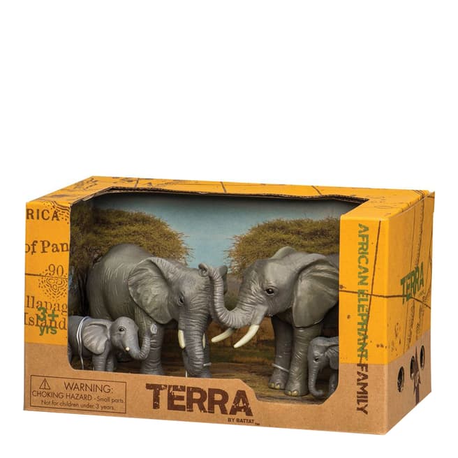 Terra Toys African Elephant Family Toy