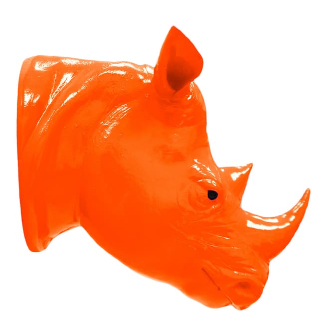 Walplus Orange Rhino Bust Wall Decor