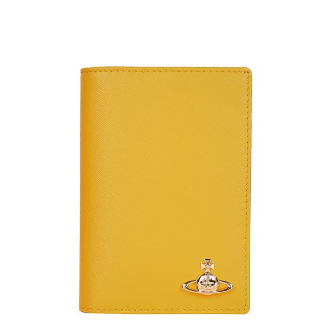 Vivienne Westwood Yellow Leather Pimplico Passport Holder