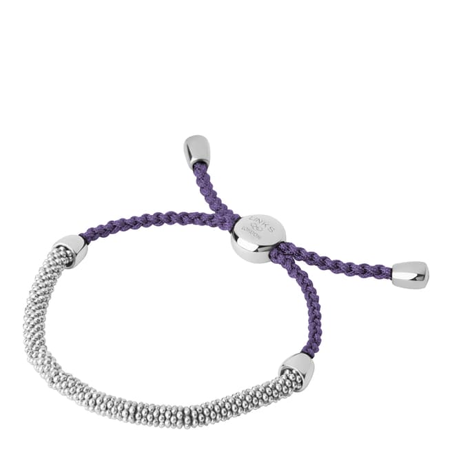 Links of London Purple & Silver Cord Bracelet