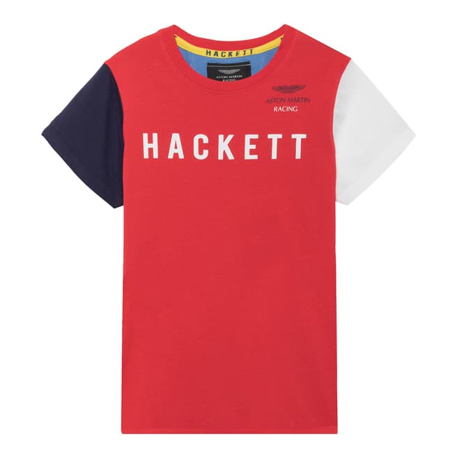 Hackett London Bright Red Aston Martin Cotton T-Shirt