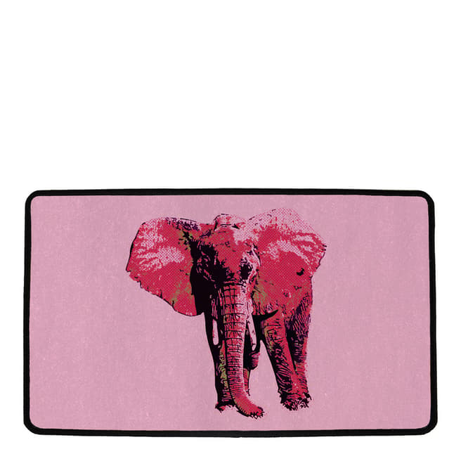 Butter Kings Pink Elephant Multifunctional Mat, 75 x 45 cm