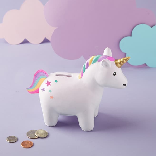 Two's Company Unicorn Piggy Bank