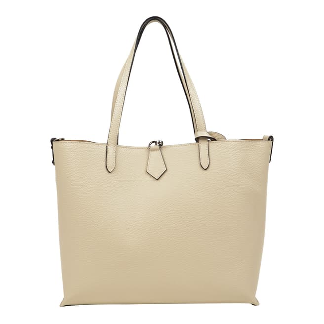 Isabella Rhea Beige Leather Tote Bag