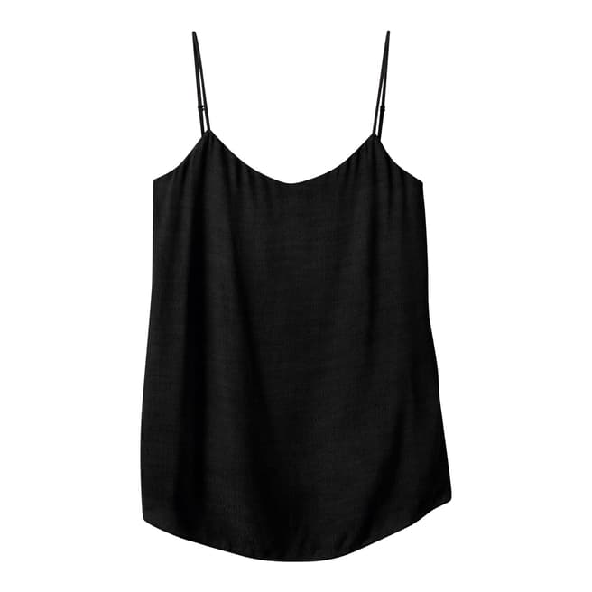 Pure Collection Black V Neck Camisole