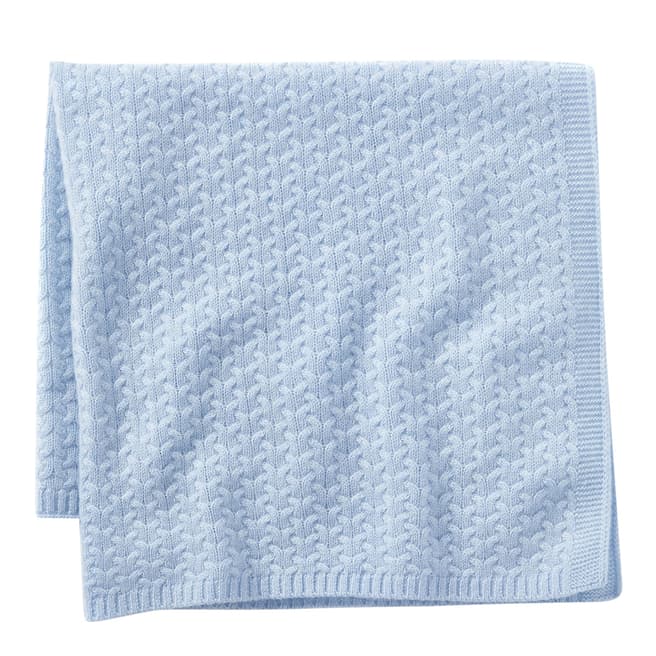 Pure Collection Blue Cashmere Baby Blanket