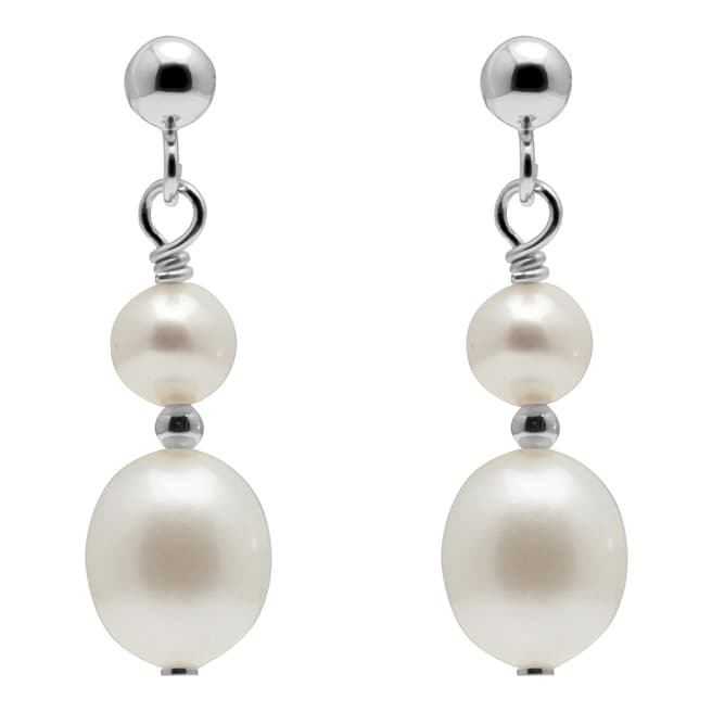 Kyoto Pearl Silver Dangling Pearl Earrings