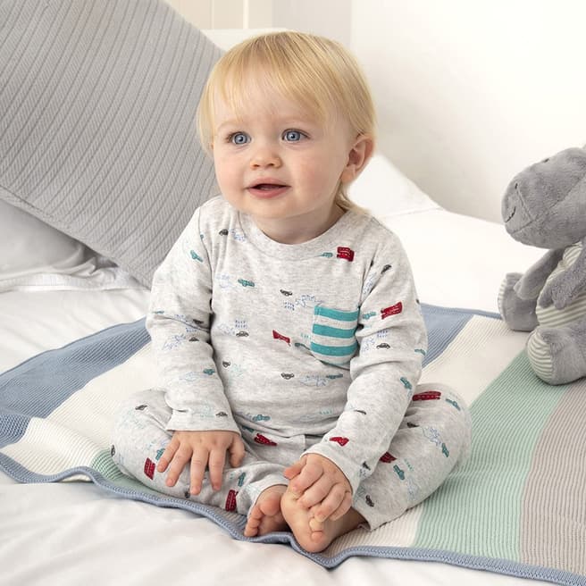 My 1st Years Grey Baby Dinosaur Pyjamas
