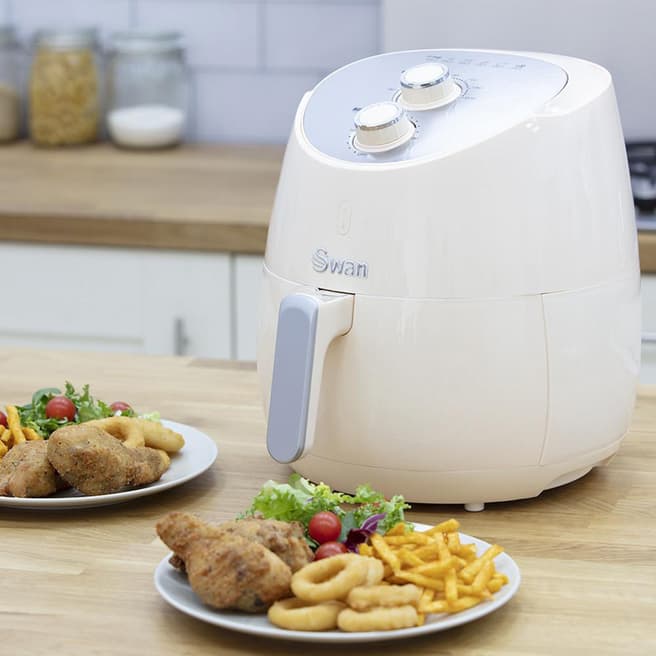 Swan Cream Manual Air Fryer, 5L 