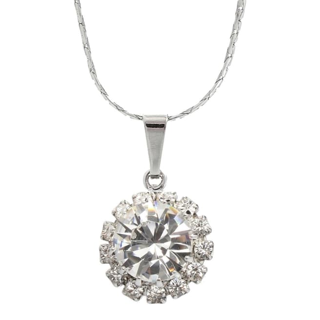 Kristall Boutique Silver Saton Crystal Necklace