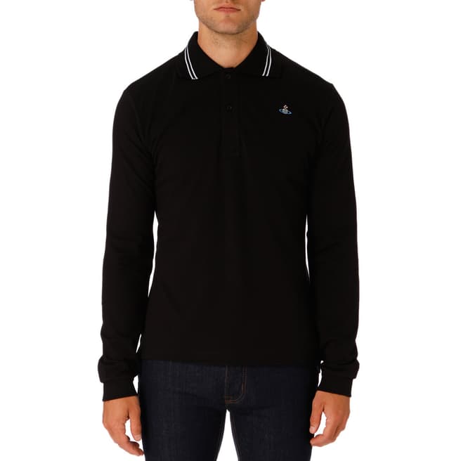 Vivienne Westwood Black Long Sleeve Polo Shirt