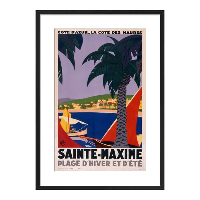 Roger Broders Sainte Maxime, Cote d'Azur Framed Print