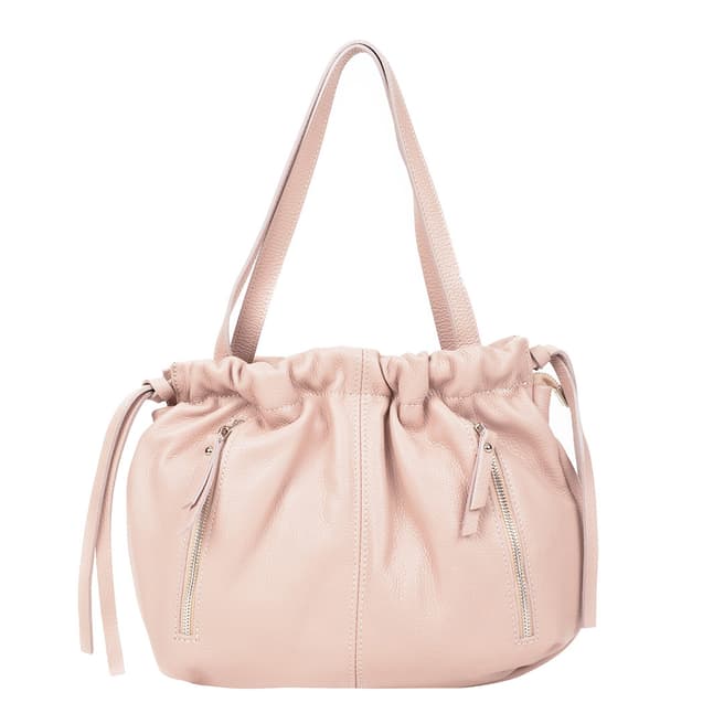 Renata Corsi Light Pink Leather Shoulder Bag