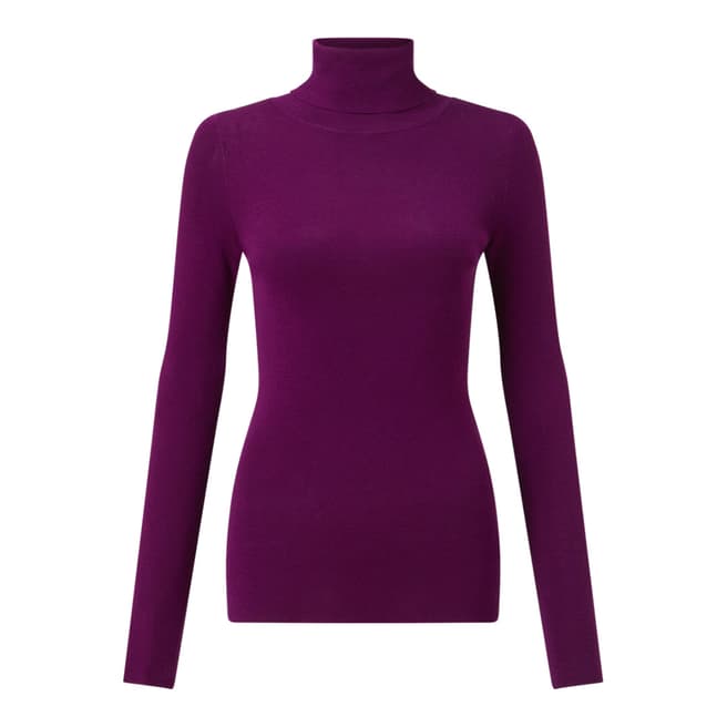 Jigsaw Purple Polo Neck Jumper