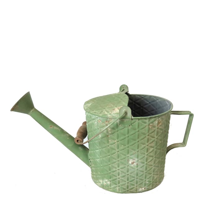 Heaven Sends Metal Watering Can Green