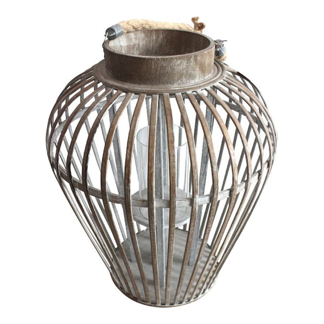 Heaven Sends Wide Topped Natural Bamboo Lantern