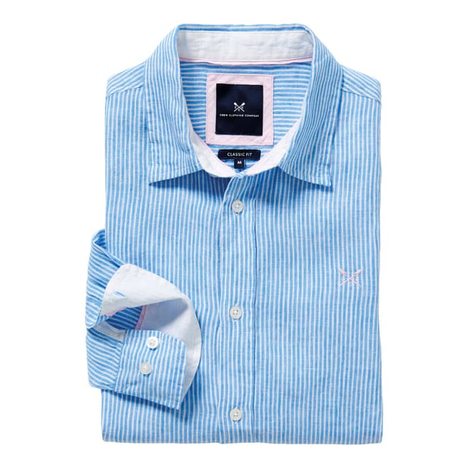 Crew Clothing Light Blue Classic Linen Shirt