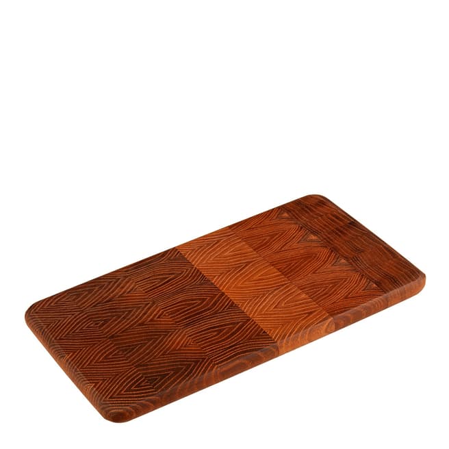 Steel Function Engrained Robina Wood Serving Board