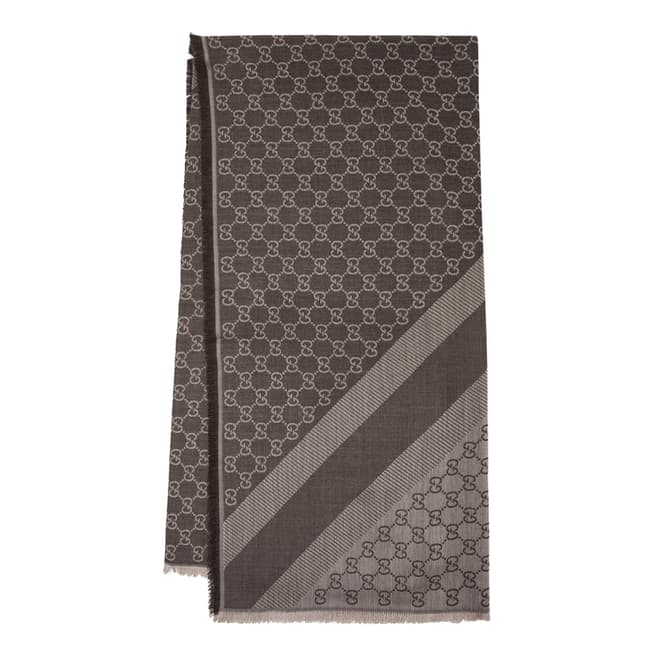 Gucci Brown Gucci Guccissima Silk/Wool Scarf