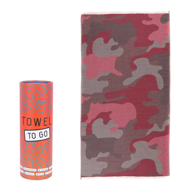 Towel To Go Camouflage Towel to Go, Pink