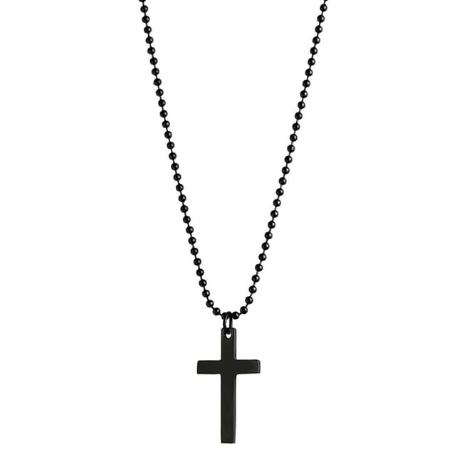 Monomen Men's Black Cross Necklace