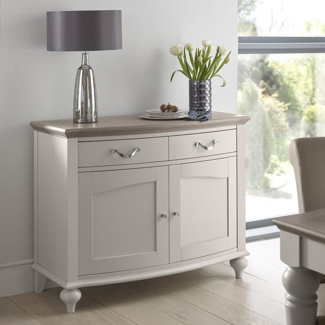 Bentley Designs Montreux Grey Washed Oak & Soft Grey Sideboard - Narrow