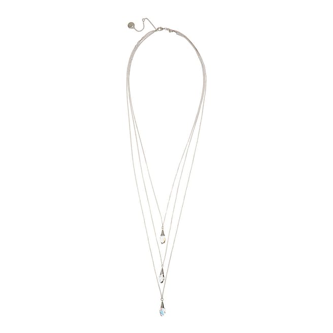 Reiss Silver Ister Swarovski Teardrop