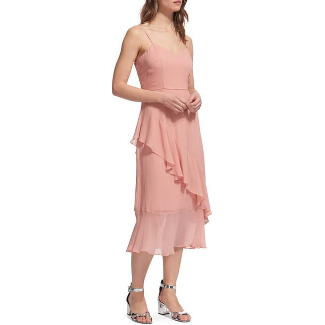 WHISTLES Pale Pink Amber Frill Dress