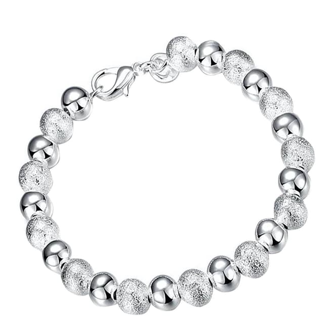White Infinity Platinum Plated Bracelet