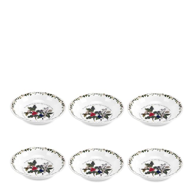 Portmeirion Set of 6 The Holly & The Ivy Pasta Bowl 8"