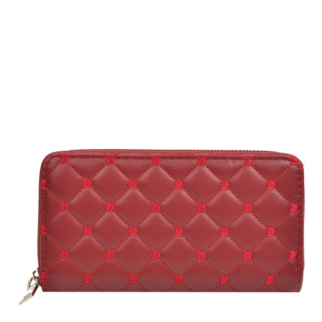 Roberta M Red Quilted Leather Purse 