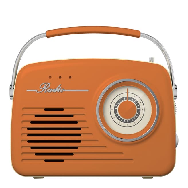 Akai Burnt Orange AM/FM Vintage Radio