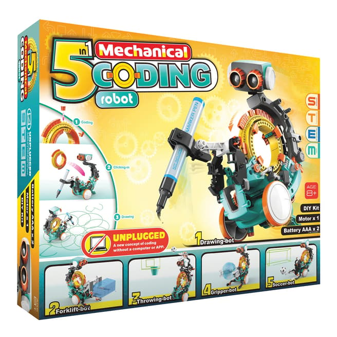 Construct & Create 5 in 1 Mechanical Coding Robot