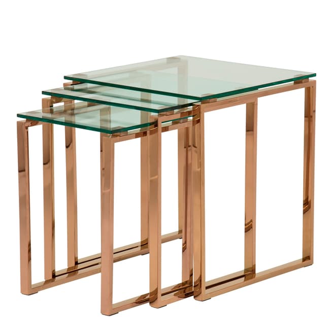 Serene Furnishings Kayla Rose Gold Nest of Tables