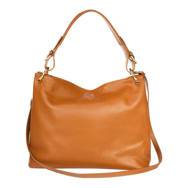 Lisa Minardi Tan Leather Top Handle Bag