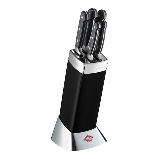 Wesco Black Knife Block with Knives