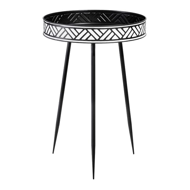 Ixia Regal Little Table Black/White Metal 